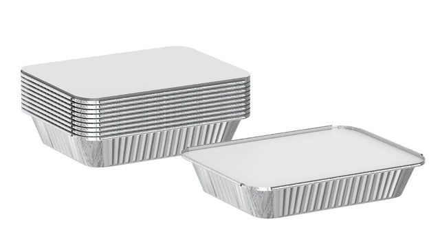 Sunny 10pcs Rectangular Aluminium Containers with Lid 1200cc - Al Kabayel Discount CentreSunny 10pcs Rectangular Aluminium Containers with Lid 1200ccDisposablesSUNNYAl Kabayel Discount Centre