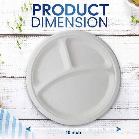 Sunny 25pcs Disposable Plastic Plates with Compartment 10" - Al Kabayel Discount CentreSunny 25pcs Disposable Plastic Plates with Compartment 10"DisposablesSUNNYAl Kabayel Discount Centre