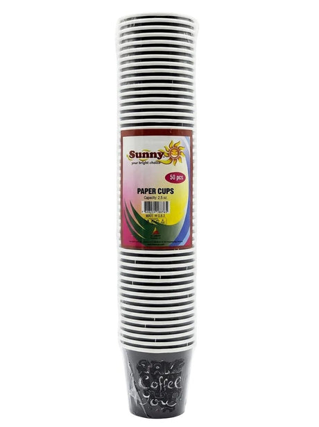 Sunny Mini Paper Cups 2.5oz – 50 Pieces Disposable Pack - Al Kabayel Discount CentreSunny Mini Paper Cups 2.5oz – 50 Pieces Disposable PackDisposablesSUNNYAl Kabayel Discount Centre