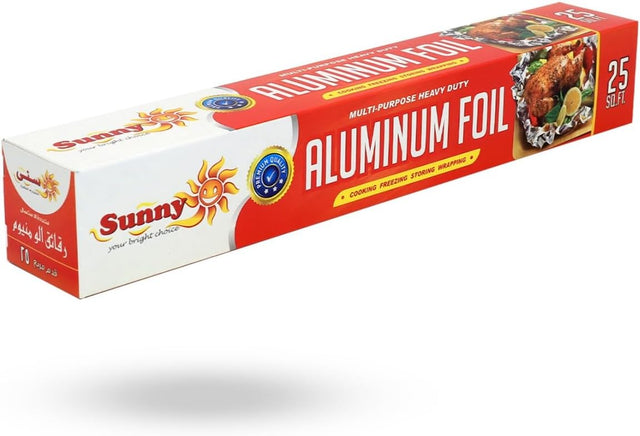 Sunny Multi - Purpose Heavy Duty Aluminium Foil 30cm Width, 25sq.ft, Cooking - Storing - Wrapping - Al Kabayel Discount CentreSunny Multi - Purpose Heavy Duty Aluminium Foil 30cm Width, 25sq.ft, Cooking - Storing - WrappingJars & Food SaversSUNNYAl Kabayel Discount Centre
