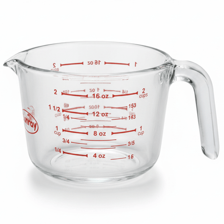 Sunray Glass Measuring Cup 500ml | Dual Scale Oz & Cups | Heat Resistant Borosilicate Glass - Al Kabayel Discount CentreSunray Glass Measuring Cup 500ml | Dual Scale Oz & Cups | Heat Resistant Borosilicate GlassMeasuring Cups & SpoonsSUNRAYAl Kabayel Discount Centre