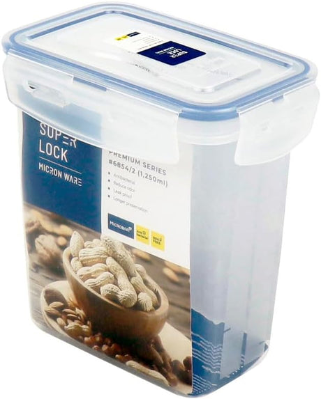 SUPER LOCK Air - Tight Food Container 1250ml, 10.4cm*15.5cm*16cm - Al Kabayel Discount CentreSUPER LOCK Air - Tight Food Container 1250ml, 10.4cm*15.5cm*16cmFood ContainersSUPER LOCKAl Kabayel Discount Centre