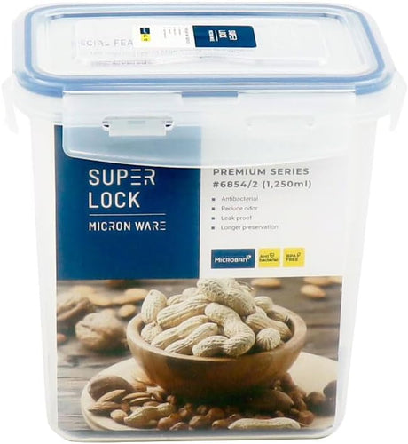 SUPER LOCK Air - Tight Food Container 1250ml, 10.4cm*15.5cm*16cm - Al Kabayel Discount CentreSUPER LOCK Air - Tight Food Container 1250ml, 10.4cm*15.5cm*16cmFood ContainersSUPER LOCKAl Kabayel Discount Centre