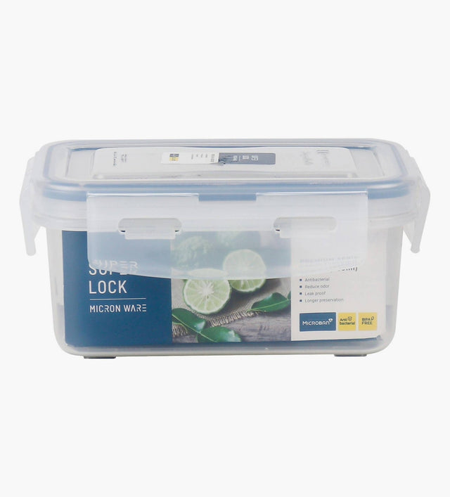SUPER LOCK Air - Tight Rectangular Food Container 650ml, 10cm*16cm*11.1cm - Al Kabayel Discount CentreSUPER LOCK Air - Tight Rectangular Food Container 650ml, 10cm*16cm*11.1cmFood ContainersSUPER LOCKAl Kabayel Discount Centre