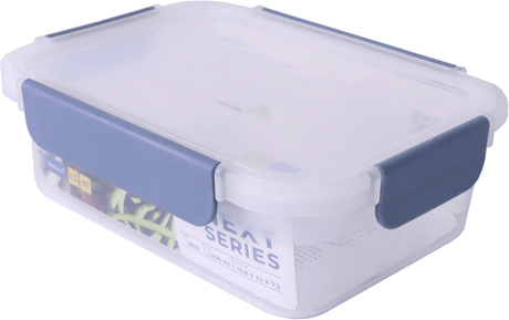 Super Lock Plastic Rectangular Food Container With Lid 1300ml - Blue&Transparent - Al Kabayel Discount CentreSuper Lock Plastic Rectangular Food Container With Lid 1300ml - Blue&TransparentFood ContainersSuper LockAl Kabayel Discount Centre