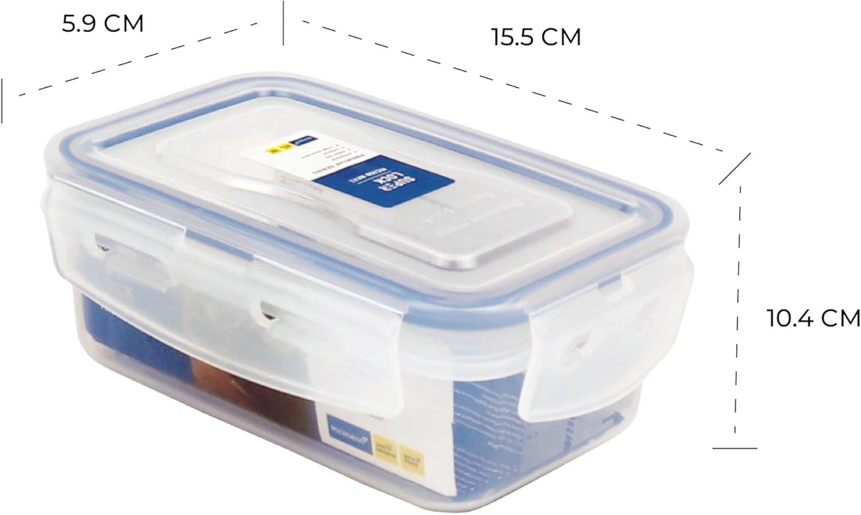 Super Lock Plastic Rectangular Food Container With Lid 400ml - Blue&Transparent - Al Kabayel Discount CentreSuper Lock Plastic Rectangular Food Container With Lid 400ml - Blue&TransparentFood ContainersSuper LockAl Kabayel Discount Centre