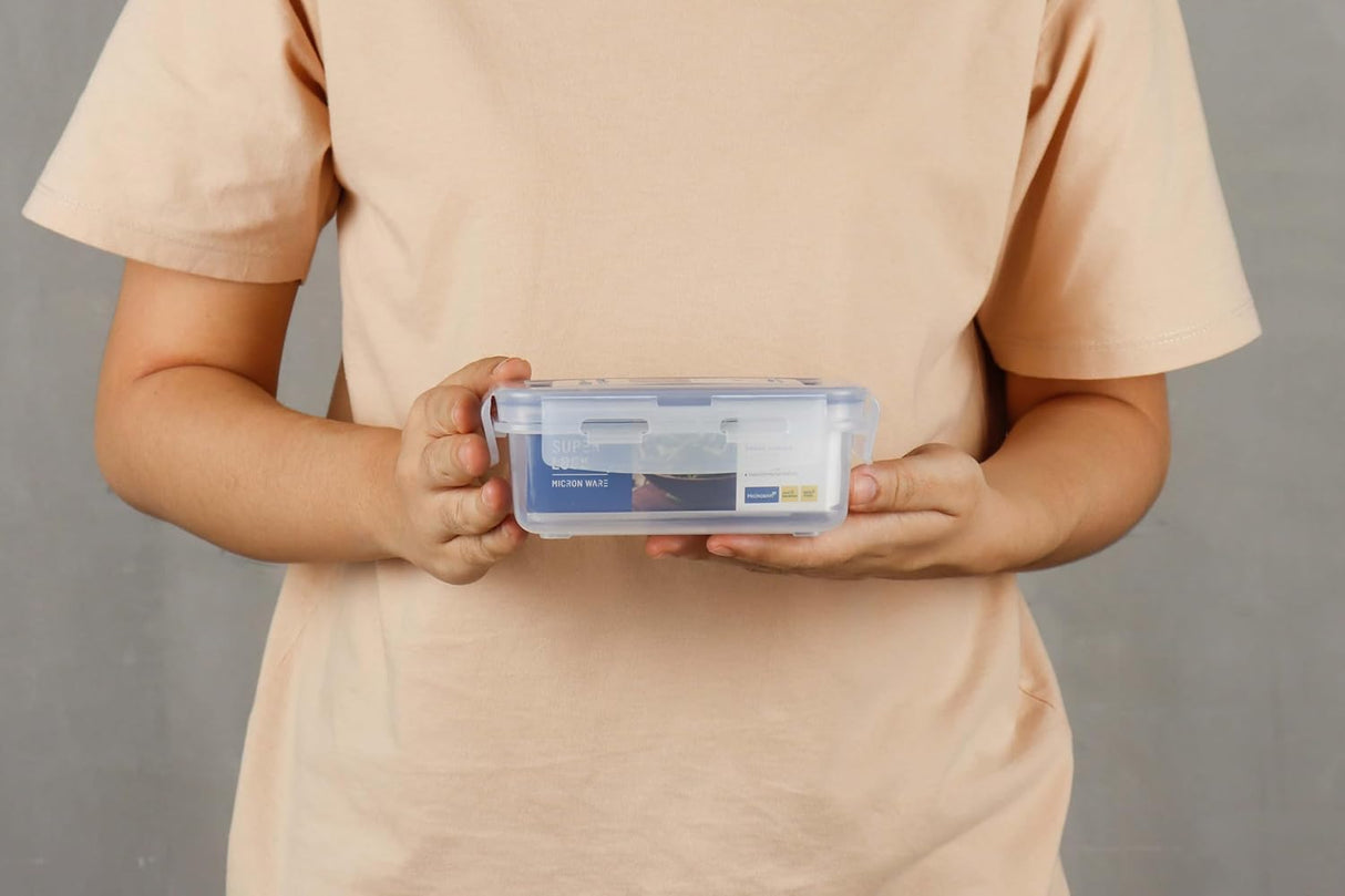 Super Lock Plastic Rectangular Food Container With Lid 400ml - Blue&Transparent - Al Kabayel Discount CentreSuper Lock Plastic Rectangular Food Container With Lid 400ml - Blue&TransparentFood ContainersSuper LockAl Kabayel Discount Centre