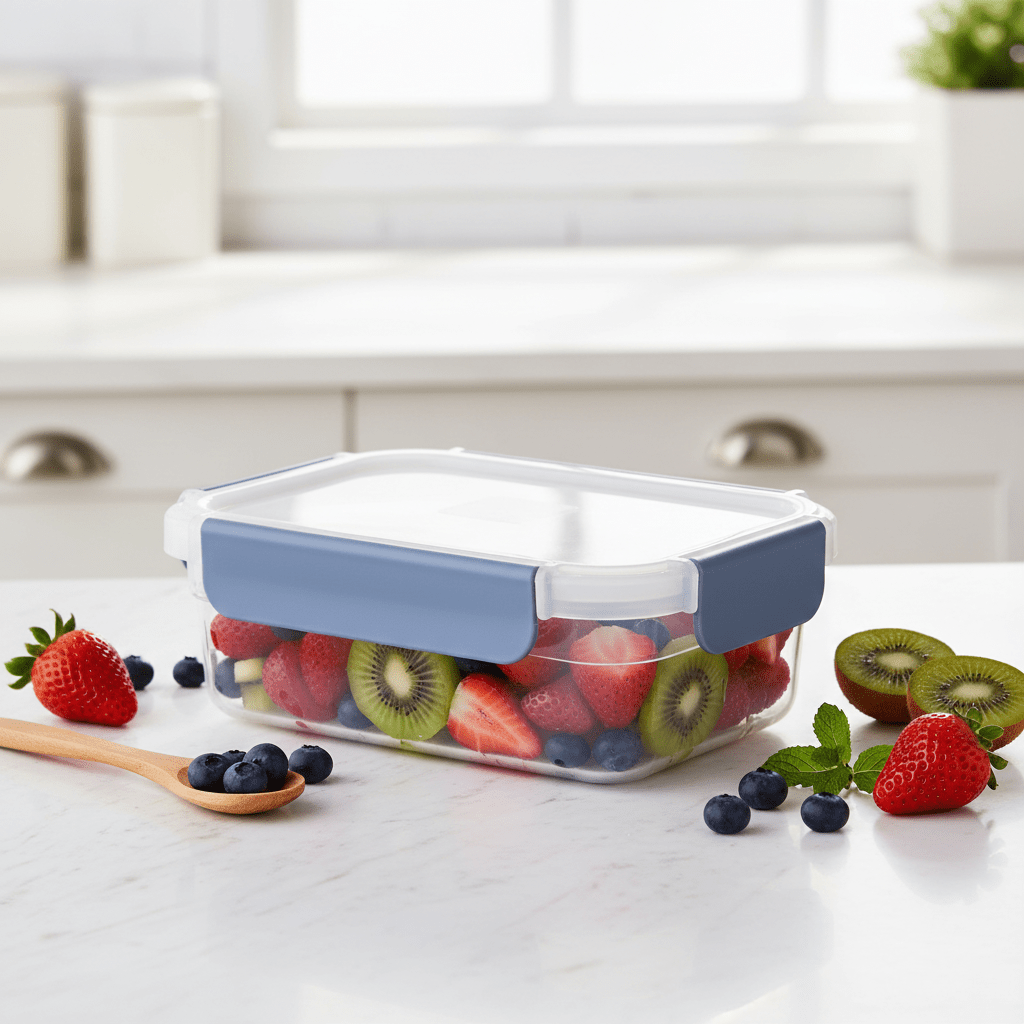 Super Lock Plastic Rectangular Food Container With Lid 900ml - Blue&Transparent - Al Kabayel Discount CentreSuper Lock Plastic Rectangular Food Container With Lid 900ml - Blue&TransparentFood ContainersSuper LockAl Kabayel Discount Centre