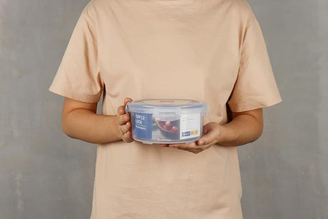 Super Lock Plastic Round Food Container With Lid 1100ml - Blue&Transparent - Al Kabayel Discount CentreSuper Lock Plastic Round Food Container With Lid 1100ml - Blue&TransparentFood ContainersSuper LockAl Kabayel Discount Centre