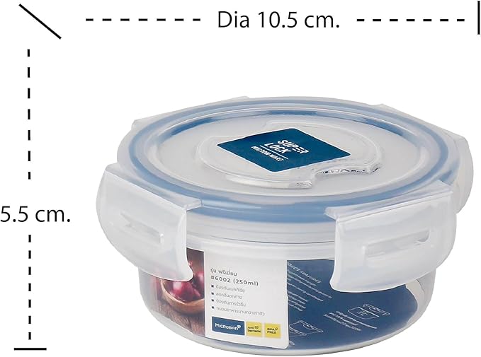 Super Lock Plastic Round Food Container With Lid 250ml - Blue&Transparent - Al Kabayel Discount CentreSuper Lock Plastic Round Food Container With Lid 250ml - Blue&TransparentFood ContainersSuper LockAl Kabayel Discount Centre