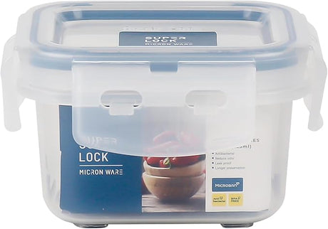 Super Lock Plastic Square Food Container With Lid 225ml - Blue&Transparent - Al Kabayel Discount CentreSuper Lock Plastic Square Food Container With Lid 225ml - Blue&TransparentFood ContainersSuper LockAl Kabayel Discount Centre