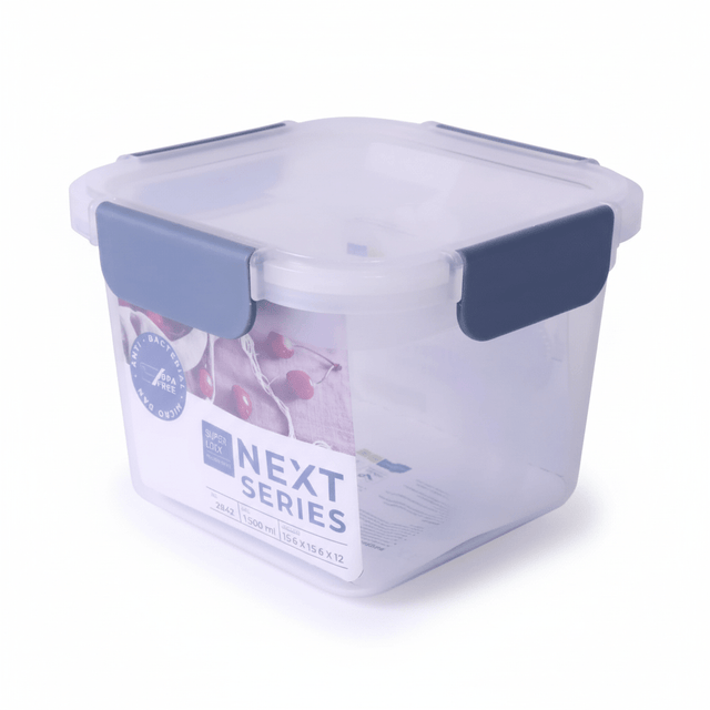 Super Lock Plastic Square Food Container With Lid1500ml - Blue&Transparent - Al Kabayel Discount CentreSuper Lock Plastic Square Food Container With Lid1500ml - Blue&TransparentFood ContainersSuper LockAl Kabayel Discount Centre