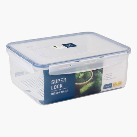 SUPER LOCK Rectangular Food Container 2900ml, 19.5cm*26cm*11.8cm - Al Kabayel Discount CentreSUPER LOCK Rectangular Food Container 2900ml, 19.5cm*26cm*11.8cmFood ContainersSUPER LOCKAl Kabayel Discount Centre
