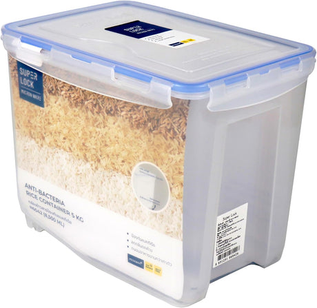 SUPER LOCK Rice Container 5kg/8500ml, 28cm*20.5cm*22.3cm - Al Kabayel Discount CentreSUPER LOCK Rice Container 5kg/8500ml, 28cm*20.5cm*22.3cmFood ContainersSUPER LOCKAl Kabayel Discount Centre