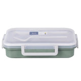 SUPER LOCK Stainless Rectangular Compartment Lunch Box 850ml(200ml+200ml+450ml) with Cutlery, Green - Al Kabayel Discount CentreSUPER LOCK Stainless Rectangular Compartment Lunch Box 850ml(200ml+200ml+450ml) with Cutlery, GreenFood ContainersSUPER LOCKAl Kabayel Discount Centre