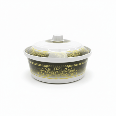 Supreme Floral Melamine Casserole with Lid – 9.5" White - Al Kabayel Discount CentreSupreme Floral Melamine Casserole with Lid – 9.5" WhiteCasserolesSUPREMEAl Kabayel Discount Centre