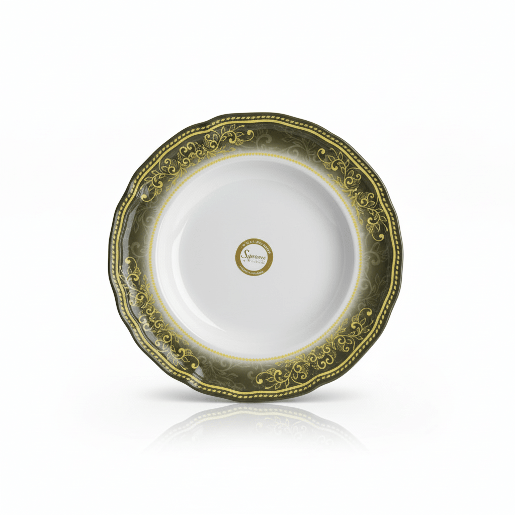 Supreme Floral Melamine Deep Plate – 9" White - Al Kabayel Discount CentreSupreme Floral Melamine Deep Plate – 9" WhitePlatesSUPREMEAl Kabayel Discount Centre