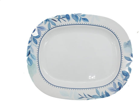 Supreme Melamine Rectangular Serving Plate - 30cmX23cm - White&Blue - Al Kabayel Discount CentreSupreme Melamine Rectangular Serving Plate - 30cmX23cm - White&BluePlatesSUPREMEAl Kabayel Discount Centre
