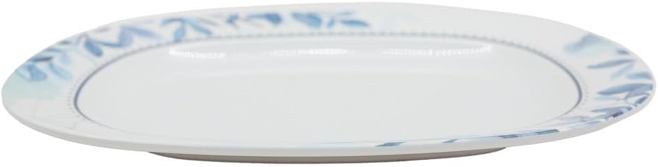 Supreme Melamine Rectangular Serving Plate - 30cmX23cm - White&Blue - Al Kabayel Discount CentreSupreme Melamine Rectangular Serving Plate - 30cmX23cm - White&BluePlatesSUPREMEAl Kabayel Discount Centre