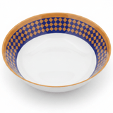 Supreme Round White Melamine Soup Bowl with Royal Blue & Golden Checkered Rim Design, Deep Serving Bowl for Soups & Curries – 11 Inch - Al Kabayel Discount CentreSupreme Round White Melamine Soup Bowl with Royal Blue & Golden Checkered Rim Design, Deep Serving Bowl for Soups & Curries – 11 InchBowlsSUPREMEAl Kabayel Discount Centre