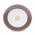 Supreme Round White Melamine Soup Plate with Royal Blue & Golden Checkered Rim Design, Durable Lightweight Tableware for Daily Dining – 8 Inch - Al Kabayel Discount CentreSupreme Round White Melamine Soup Plate with Royal Blue & Golden Checkered Rim Design, Durable Lightweight Tableware for Daily Dining – 8 InchPlatesSUPREMEAl Kabayel Discount Centre