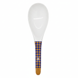 Supreme White Melamine Rice Spoon with Royal Blue & Golden Checkered Design, Durable Kitchen Serving Utensil – 8.5 Inch - Al Kabayel Discount CentreSupreme White Melamine Rice Spoon with Royal Blue & Golden Checkered Design, Durable Kitchen Serving Utensil – 8.5 InchSpatulas And SpoonsSUPREMEAl Kabayel Discount Centre