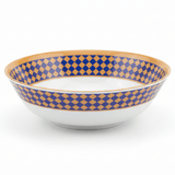 Supreme White Melamine Soup Bowl with Royal Blue & Golden Checkered Design, Strong Reusable Soup Bowl – 7.25 Inch - Al Kabayel Discount CentreSupreme White Melamine Soup Bowl with Royal Blue & Golden Checkered Design, Strong Reusable Soup Bowl – 7.25 InchBowlsSUPREMEAl Kabayel Discount Centre