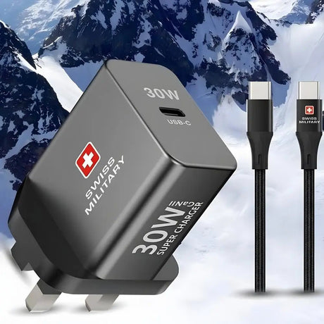 SWISS MILITARY 30 Watt Super Charger, 1.5 meter Cable - Al Kabayel Discount CentreSWISS MILITARY 30 Watt Super Charger, 1.5 meter CableCords & AdaptersSWISS MILITARYAl Kabayel Discount Centre