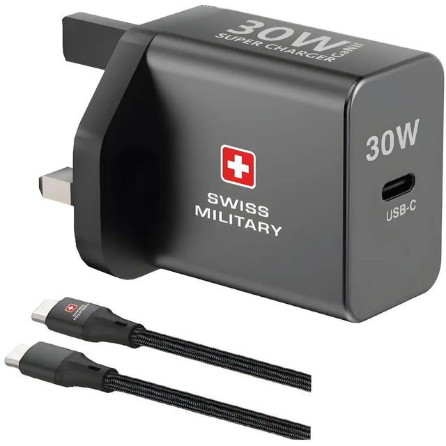 SWISS MILITARY 30 Watt Super Charger, 1.5 meter Cable - Al Kabayel Discount CentreSWISS MILITARY 30 Watt Super Charger, 1.5 meter CableCords & AdaptersSWISS MILITARYAl Kabayel Discount Centre