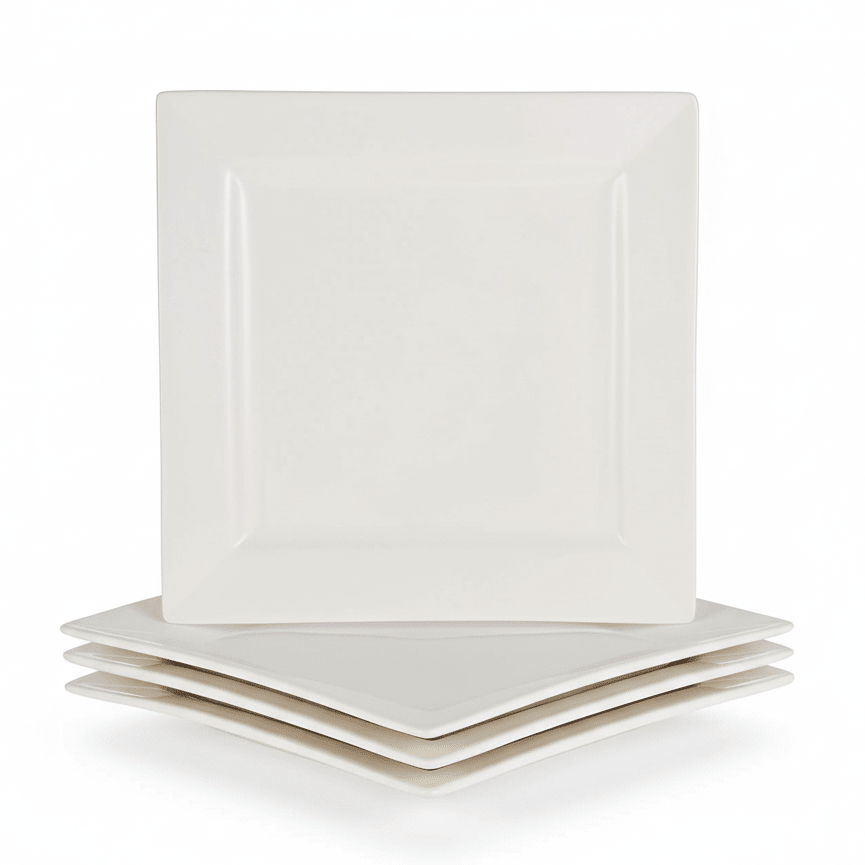 Symphony 4 - Piece White Ceramic Square Plate Set (19 cm) - Al Kabayel Discount CentreSymphony 4 - Piece White Ceramic Square Plate Set (19 cm)PlatesSYMPHONYAl Kabayel Discount Centre