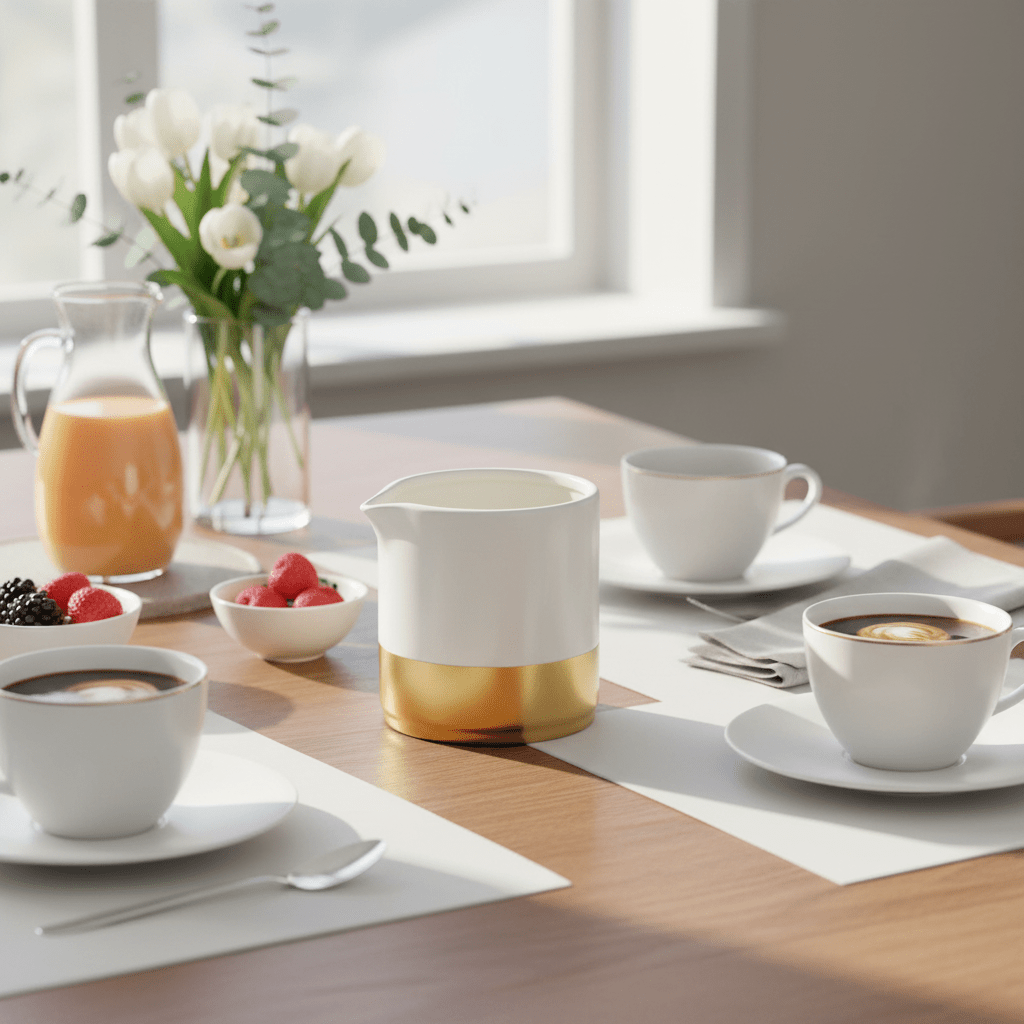 Symphony 400 ml White Ceramic Pitcher with Gold Detailing - Al Kabayel Discount CentreSymphony 400 ml White Ceramic Pitcher with Gold DetailingJugsSYMPHONYAl Kabayel Discount Centre