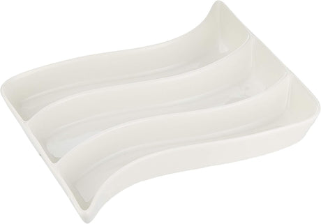 Symphony Collection – 29 cm White Ceramic Three - Section Plate - Al Kabayel Discount CentreSymphony Collection – 29 cm White Ceramic Three - Section PlatePlatesSYMPHONYAl Kabayel Discount Centre