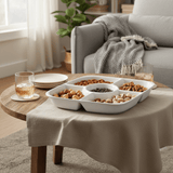 Symphony Collection – 37 cm White Ceramic Five - Section Square Plate - Al Kabayel Discount CentreSymphony Collection – 37 cm White Ceramic Five - Section Square PlatePlatesSYMPHONYAl Kabayel Discount Centre