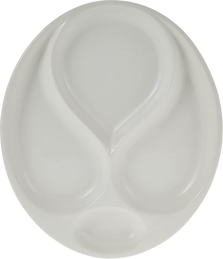 Symphony Collection – White Ceramic Four - Section Round Plate (28 x 24 x 2.5 cm) - Al Kabayel Discount CentreSymphony Collection – White Ceramic Four - Section Round Plate (28 x 24 x 2.5 cm)PlatesSYMPHONYAl Kabayel Discount Centre