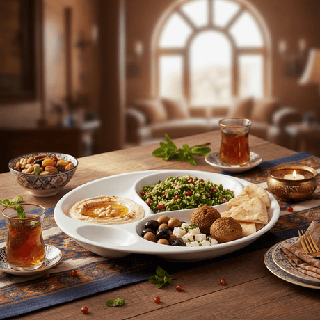 Symphony Collection – White Ceramic Four - Section Round Plate (28 x 24 x 2.5 cm) - Al Kabayel Discount CentreSymphony Collection – White Ceramic Four - Section Round Plate (28 x 24 x 2.5 cm)PlatesSYMPHONYAl Kabayel Discount Centre