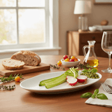 Symphony Collection – White Ceramic Two - Section Oval Plate (28 x 16 cm) - Al Kabayel Discount CentreSymphony Collection – White Ceramic Two - Section Oval Plate (28 x 16 cm)PlatesSYMPHONYAl Kabayel Discount Centre