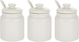Symphony Elegant 3 - Piece White Ceramic Condiment Pot Set - Al Kabayel Discount CentreSymphony Elegant 3 - Piece White Ceramic Condiment Pot SetJars & Food SaversSYMPHONYAl Kabayel Discount Centre