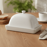 Symphony Elegant Rectangular White Ceramic Butter Dish - Al Kabayel Discount CentreSymphony Elegant Rectangular White Ceramic Butter DishServing TraysSYMPHONYAl Kabayel Discount Centre