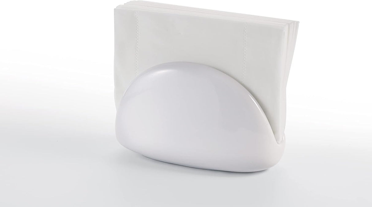 Symphony Elegant White Ceramic Napkin Holder – 13×5.5×8 cm - Al Kabayel Discount CentreSymphony Elegant White Ceramic Napkin Holder – 13×5.5×8 cmNapkin Holders & Tissue BoxSYMPHONYAl Kabayel Discount Centre