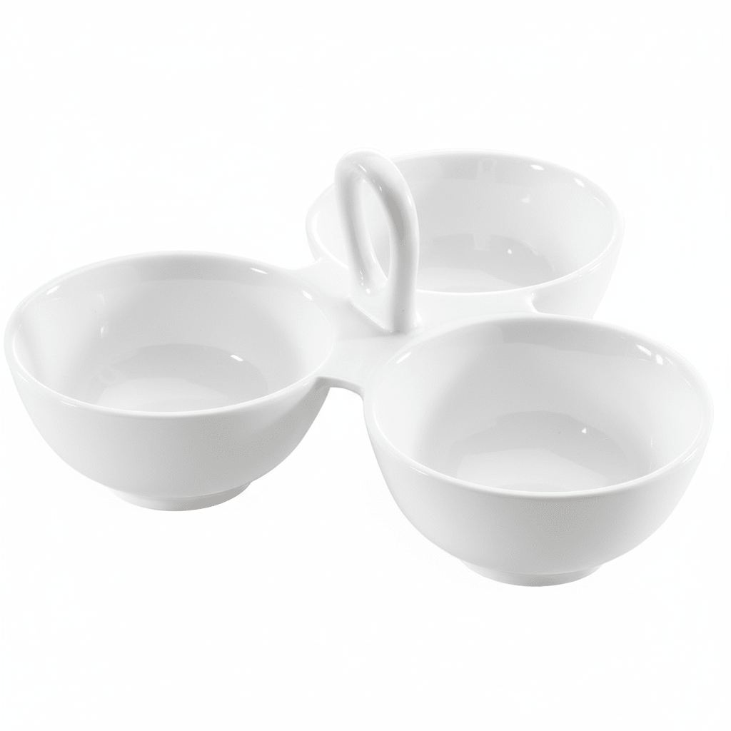 Symphony Elegant White Ceramic Sectioned Serving Tray & Platter - Al Kabayel Discount CentreSymphony Elegant White Ceramic Sectioned Serving Tray & PlatterServing TraysSYMPHONYAl Kabayel Discount Centre