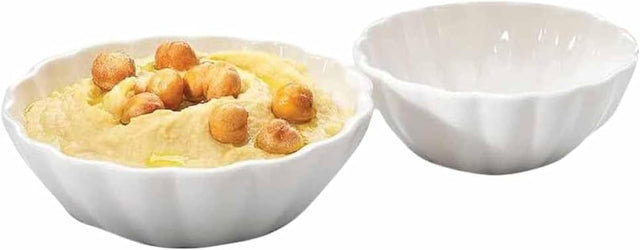 Symphony Groove Dip Set – 2 White Ceramic Dishes (10×3 cm & 8×3 cm) - Al Kabayel Discount CentreSymphony Groove Dip Set – 2 White Ceramic Dishes (10×3 cm & 8×3 cm)BowlsSYMPHONYAl Kabayel Discount Centre