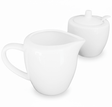 Brighter white ceramic sugar and cream pot set