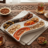 Symphony White Ceramic Divided Plate – 3 Sections, 18 x 14 cm - Al Kabayel Discount CentreSymphony White Ceramic Divided Plate – 3 Sections, 18 x 14 cmPlatesSYMPHONYAl Kabayel Discount Centre