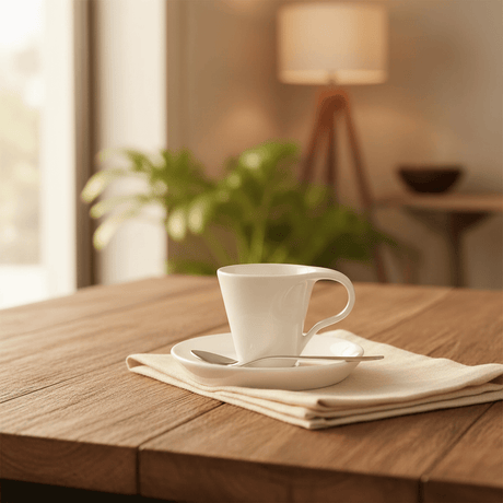 Symphony White Ceramic Espresso Cup & Saucer Set — 80ml - Al Kabayel Discount CentreSymphony White Ceramic Espresso Cup & Saucer Set — 80mlTea/Coffee SetsSYMPHONYAl Kabayel Discount Centre