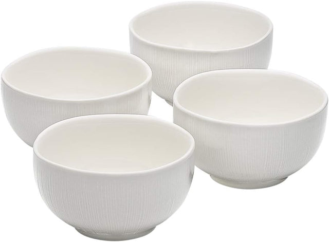 Symphony White Ceramic Linen Footed Bowls – Set of 4, 11×11×6 cm - Al Kabayel Discount CentreSymphony White Ceramic Linen Footed Bowls – Set of 4, 11×11×6 cmBowlsSYMPHONYAl Kabayel Discount Centre