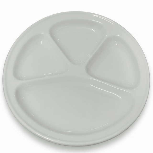 Taiyo White Round Ceramic Divider Plate – 27 cm Sectioned Serving Plate for Meals, Snacks & Portion Control - Al Kabayel Discount CentreTaiyo White Round Ceramic Divider Plate – 27 cm Sectioned Serving Plate for Meals, Snacks & Portion ControlPlatesTAIYOAl Kabayel Discount Centre