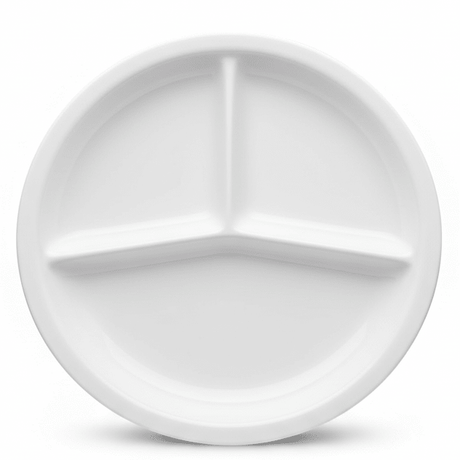 Taiyo White Round Sectioned Ceramic Plate – 9.5 Inch Durable Divider Plate for Serving Multiple Food Items - Al Kabayel Discount CentreTaiyo White Round Sectioned Ceramic Plate – 9.5 Inch Durable Divider Plate for Serving Multiple Food ItemsPlatesTAIYOAl Kabayel Discount Centre
