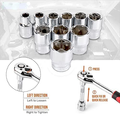 TAT 1/2" DR Socket Wrench 12pcs Set - Al Kabayel Discount CentreTAT 1/2" DR Socket Wrench 12pcs SetHand ToolsTATAl Kabayel Discount Centre
