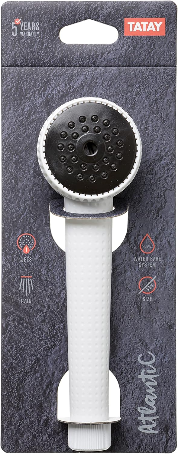 Tatay Atlantic White Hand Shower – Modern Bathroom Spray Head - Al Kabayel Discount CentreTatay Atlantic White Hand Shower – Modern Bathroom Spray HeadKitchen & Bath FixturesTATAYAl Kabayel Discount Centre