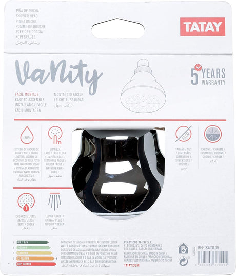 TATAY Single - Function Shower Head with Anti - Lime System – Easy Clean - Al Kabayel Discount CentreTATAY Single - Function Shower Head with Anti - Lime System – Easy CleanKitchen & Bath FixturesTATAYAl Kabayel Discount Centre